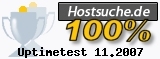 Hostsuche.de: 11/07 - 100% Erreichbarkeit